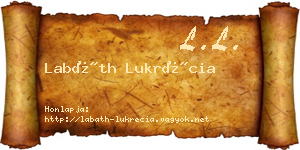 Labáth Lukrécia névjegykártya